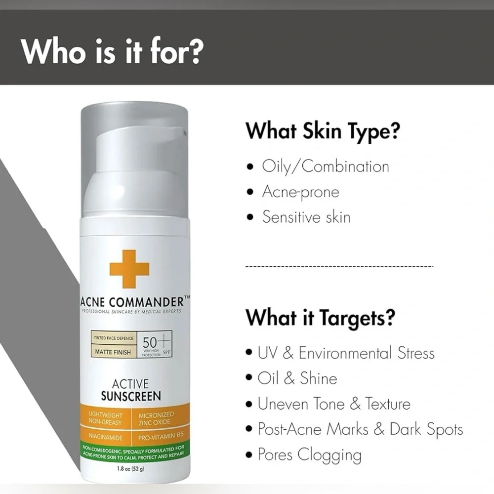 Acne Commander Non Comedogenic Tinted Sunscreen